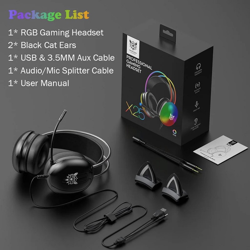هدست سیمی گیمینگ اونیکوما مدل X25 RGB